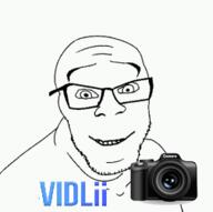 camera closed_mouth glasses smile soyjak stubble variant:feraljak vidlii // 252x251 // 36.2KB