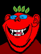 bait beard broot brootal chill colored_glasses falseflag falsenuke glasses grok leaf looking_at_you meta:ai_generated meta:bait retardium sharp_teeth speaking talking tongue variant:impish_soyak_ears // 480x640, 6s // 915.3KB