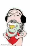 animated baby glasses hand headphones heart holding_heart holding_object nipple no_nose pacifier poyopoyo small_eyes soyjak stubble variant:gapejak // 264x400 // 772.9KB