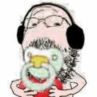 animated baby glasses hand headphones heart holding_heart holding_object nipple no_nose pacifier poyopoyo small_eyes soyjak stubble variant:gapejak // 264x400 // 772.9KB