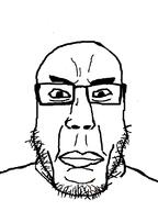 angry closed_mouth glasses merge stubble subvariant:chudplier2 variant:chudjak variant:markiplier_soyjak // 600x800 // 22.9KB