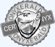 accessory badge closed_mouth ear gem grey onyx smile soyjak stamp stubble text variant:impish_soyak_ears // 761x650 // 324.5KB