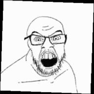 angry animated glitch moving open_mouth soyjak thumbnail_glitch variant:feraljak // 255x255 // 1.4MB