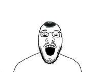 clothes glasses hat judaism kippah mustache open_mouth pewdiepie soyjak stubble variant:jewdiepie // 960x704 // 46.9KB