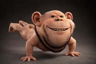 arm ass bald ear foot full_body hand leg looking_at_you meta:ai_generated meta:not_oc naked no_glasses nose pushup realistic smile stubble teeth variant:impish_soyak_ears // 1536x1024 // 2.8MB