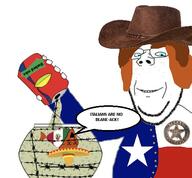 barbed barbed_wire blue_eyes border_hopper chudnater2(namefag) cowboy_hat crying flag:mexico flag:texas italy mexico orange_hair sproke stubble subvariant:wholesome_soyjak texas variant:cryboy_soyjak variant:gapejak wires // 513x475 // 83.8KB