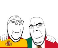 2soyjaks conquistador country flag friendship mexican_flag mexico sombrero spain spanish spanish_empire spanish_flag variant:cobson // 1920x1600 // 11.7MB