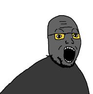glasses open_mouth soot soot_colors soyjak soyjak_party stubble template variant:shroomjak wrinkles // 648x651 // 5.2KB