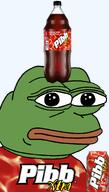 amphibian bald bottle can closed_mouth clothes frog green_skin lips looking_at_you mr_pibb nas nas:pepe pepe_the_frog pibb_xtra series:pepe_hat soda transparent_background tshirt // 921x1618 // 791.8KB