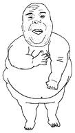 arm bald fat fat_fingers finger_gun fingernail forehead_lines forehead_wrinkles full_body hand lips looking_at_you obese subvariant:unbotheredalicia template toenail transparent_background variant:alicia // 519x911 // 35.8KB