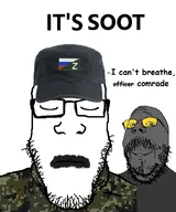 camouflage emr_pattern flag:russia i_cant_breathe its_over russo_ukrainian_war soot soyjak_party subvariant:mustached_gapejak subvariant:neutralplier text variant:gapejak variant:markiplier_soyjak z_(russian_symbol) // 770x926 // 153.8KB