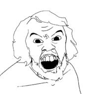 angry beard charles_manson hair nazism open_mouth soyjak swastika variant:feraljak // 749x746 // 15.4KB