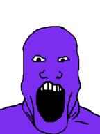 no_eyebrows open_mouth purple purple_skin soyjak variant:markiplier_soyjak // 600x800 // 47.8KB