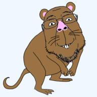 animal ear full_body quokka rodent series:animaljaks smile soyjak stubble tail teeth variant:bernd whisker // 600x600 // 64.5KB