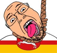 ack animal country dead deer flag flag:lublin glasses hair hanging lublin open_mouth poland rope soyjak stubble suicide teeth tongue variant:bernd voivodeship white_skin yellow_teeth // 768x719 // 50.9KB