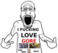 Luka_Magnotta baby_monkey_torture bmt clothes glasses gore hand i_fucking_love i_love open_mouth pointing soyjak stubble text total_nigger_death tshirt variant:markiplier_soyjak // 618x559 // 96.5KB