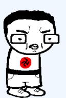 angry clothes full_body glasses hair homestuck nazism soyjak style_emulation swastika variant:chudjak // 152x226 // 4.4KB