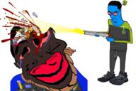 blue_skin gun gunshot jake jakparty_soy logan shlog soyjak_blog subvariant:jartycuck trend:jartycuck trend:slopjak variant:chudjak // 2999x2000 // 2.1MB