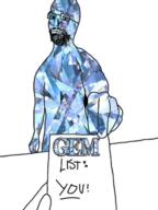 arm beard closed_mouth gem gem_skin glasses hand holding_object paper smug variant:bartender // 1080x1441 // 851.8KB