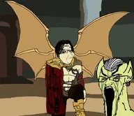 angry armor beige_skin cloak crying green_skin hair kneel legacy_of_kain onion pillar stretched_mouth vampire variant:smugjak variant:soyak video_game wing // 833x720 // 114.9KB