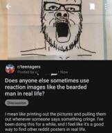 glasses irl mustache open_mouth paper r_teenagers reddit reddit_moment soyjak stubble teen text variant:a24_slowburn_soyjak wallet // 1077x1278 // 886.4KB