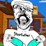 4soyjaks baby bloodshot_eyes crying distorted glasses mustache open_mouth sneed soyjak stepfather stubble variant:a24_slowburn_soyjak variant:soyak // 800x800 // 570.6KB
