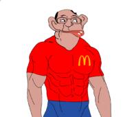 amerimutt big_ears mcdonalds muscles muscular_male pink_skin subvariant:ackmutt variant:bernd // 1056x937 // 140.1KB