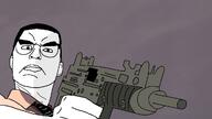 artist:Catjakker falling_down_(movie) glasses gun meta:tagme pointing_gun uzi variant:chudjak weapon // 1280x720 // 173.0KB