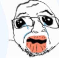 3dgifmaker animated big_eyes crying ext=gif glasses lips oh_my_god_she_is_so_attractive open_mouth soyjak stubble variant:bernd // 250x250 // 963.1KB