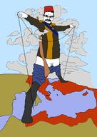 angry cecil_rhodes closed_mouth clothes fez full_body glasses hair hat mustache nsfw ottoman_empire penis smile subvariant:chudjak_front the_rhodes_colossus variant:chudjak // 5605x7938 // 1.3MB