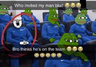 amphibian bro_thinks_hes_on_the_team crying_emoji drake frog meme nas:pepe nusoicaca pepe_the_frog reaction_image_memes snapchat snapchat_caption variant:a24_slowburn_soyjak who_invited_my_man xitter_meme // 661x464 // 434.9KB