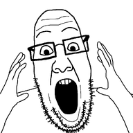 aliased animated arm excited glasses hand hands_up meta:aliased meta:remake open_mouth soyjak stubble variant:ppp // 1000x1233 // 513.2KB