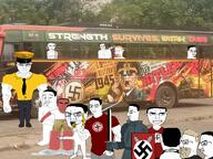 adolf_hitler ak-47 arm armor arms_folded artist:sectionalism beard bloodshot_eyes blue_eyes buff bus bus_driver clothes crying glasses gun hand hat irl_background leg nazism necktie new_balance nordic_chad open_mouth punisher_face red_skin sam_hyde shield shoe side_profile skinny subvariant:chudjak_front subvariant:muscular_chud subvariant:science_lover subvariant:unbotheredchud swastika torso variant:chudjak variant:markiplier_soyjak yellow_hair // 1040x780 // 1.0MB