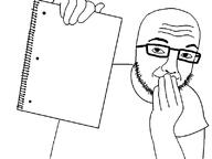 arm full_body glasses hand holding_object kiwifarms notebook null null_(kiwifarms) smile soyjak stubble template variant:nulljak // 800x600 // 23.6KB