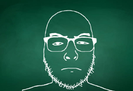 bald chalk chalkboard glasses green_background looking_at_you nose stubble variant:uncjak // 612x420 // 70.2KB