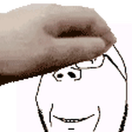 animated glasses hand pat smile soyjak stubble subvariant:wholesome_soyjak variant:gapejak wink // 112x112 // 27.3KB