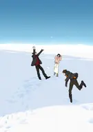 black_hair brown_hair coat dan nate scarf sky snow snowball variant:soyak variant:soytan white_skin winter yellow_hair // 754x1072 // 312.4KB