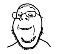 closed_mouth glasses redraw smile soyjak stubble subvariant:wholesome_soyjak variant:gapejak // 619x567 // 9.3KB