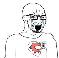 2soyjaks bloodshot_eyes clothes crying glasses heart open_mouth soyjak stubble variant:a24_slowburn_soyjak variant:soyak // 1034x1020 // 207.7KB