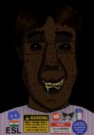 Sanrio_WABAG(namefag) acne artist:doedoedoe black black_background black_sclera brown discord evil faggot glowing_eyes groomer jaundice meta:tagme negro nigger queer rape rapist reddit scary subvariant:churnd tranny troon ugly vantablack yellow_eyes yellow_teeth // 550x791 // 86.1KB