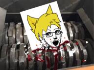 ear fangs furfag furry gore hair living_paper paper sharp_teeth shredder variant:soyak yellow_hair // 1024x768 // 731.4KB