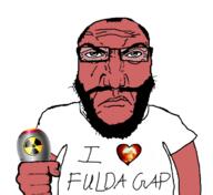 angry arm balding beard closed_mouth clothes fulda_gap glasses hair hand heard holding_object nuclear red_skin soyjak text variant:markiplier_soyjak // 731x670 // 127.5KB