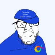 ^_^ autism cap closed_eyes clothes glasses hat smile soyjak stubble text variant:feraljak // 1024x1024 // 134.9KB