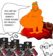 froot multiple_soyjaks orange_skin pregnant robot soyjak soyjak_party subvariant:cobusion variant:cobson variant:markiplier_soyjak // 2185x2329 // 2.0MB