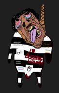 blood bloodshot_eyes brown_skin crying cuckoldry femdom flag map_(pedophile) meta:tagme open_mouth pedophile rope scat straight subvariant:brunetto suicide symbol text tongue tranny variant:bernd // 720x1132 // 285.7KB