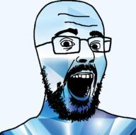 beard gem gem_skin glasses mr_beast mustache open_mouth soyjak stubble variant:beastjak2 // 705x696 // 150.2KB