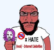 bloodshot_eyes discord drawkleki holding_object i_hate incel_(soyjak_party) kleki open_mouth purple_hair subvariant:science_lover tranny variant:bernd variant:markiplier_soyjak // 1017x935 // 423.6KB