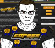 2000s 2008 award badge brown_hair bvll core-ss cyrillic_text glasses left_4_dead_(series) left_4_dead_2 muscles red_eyes soyjak steam subvariant:chudjak_front subvariant:muscular_chud text variant:chudjak vein website // 1059x929 // 380.4KB