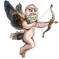 arrow babyjak bow cupid diaper flying full_body heart holding_object meta:op_is_a_gringo_looking_for_trouble_for_not_adding_a_variant_tag pacifier shading shadow subvariant:mustached_gapejak transparent_background trend:babyjak valentine variant:gapejak wing // 768x768 // 76.2KB