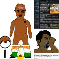 bindi bloodshot_eyes brown_skin closed_mouth crying flag:india flies hindu hinduism india indian magnifying_glass meta:tagme open_mouth pajeet piss poop queen_of_spades small_penis stink_lines text variant:chudjak variant:pajeetjak wordswordswords yellow_teeth // 1023x1024 // 461.8KB